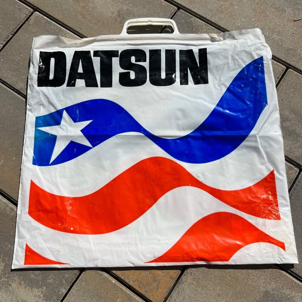 1970s Datsun Car Dealer Advertising Bag Vintage -A